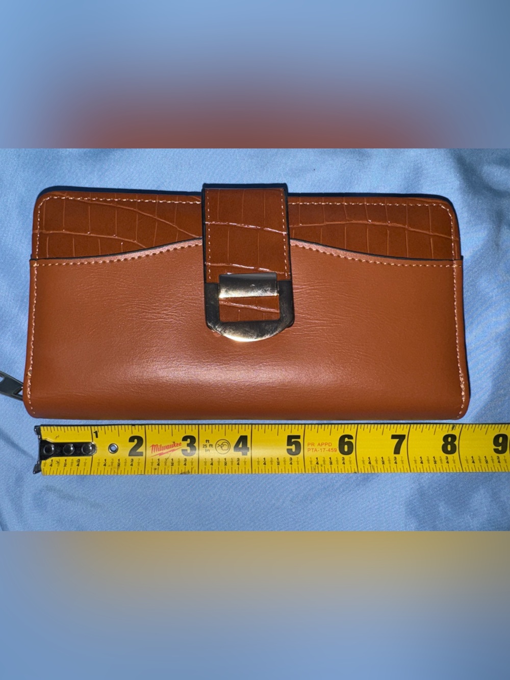 Tan Faux Leather Buckle Wallet - Picture 8 of 9